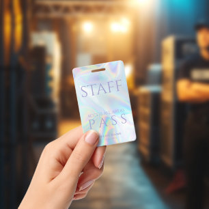 VIP Staff Holographic All Access Pass Concert ID Badge