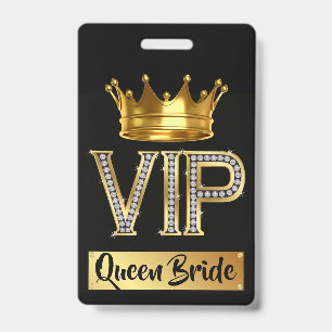 VIP Team Bride ID Badge