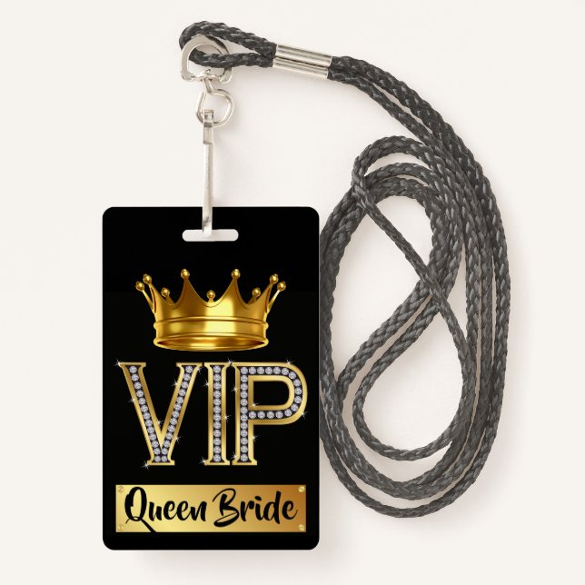 VIP Team Bride ID Badge (Front with Lanyard)
