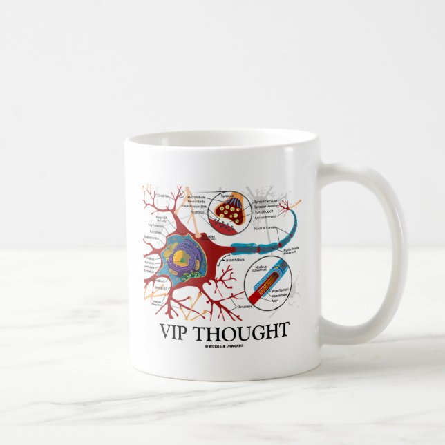 VIP Thought (Neuron / Synapse Humour) Coffee Mug (Right)