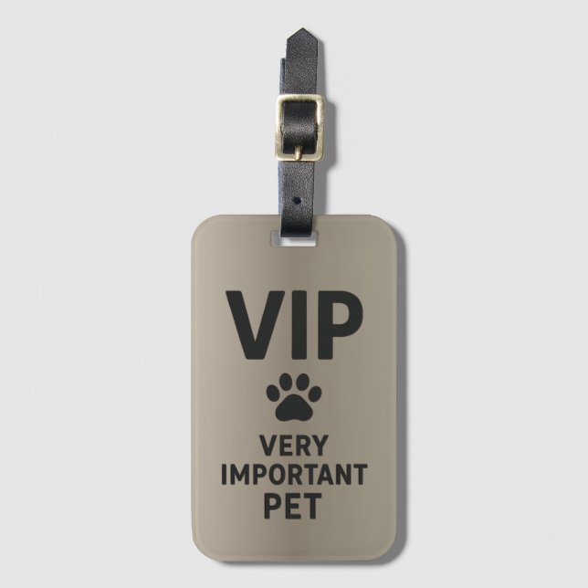 VIP: Very Important Pet Luggage Tag (Front Vertical)