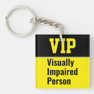VIP Visually Impaired Person Key Ring