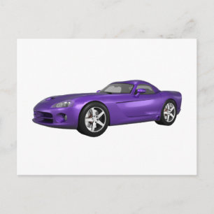 Viper Hard-Top Muscle Car: Purple Finish Postcard
