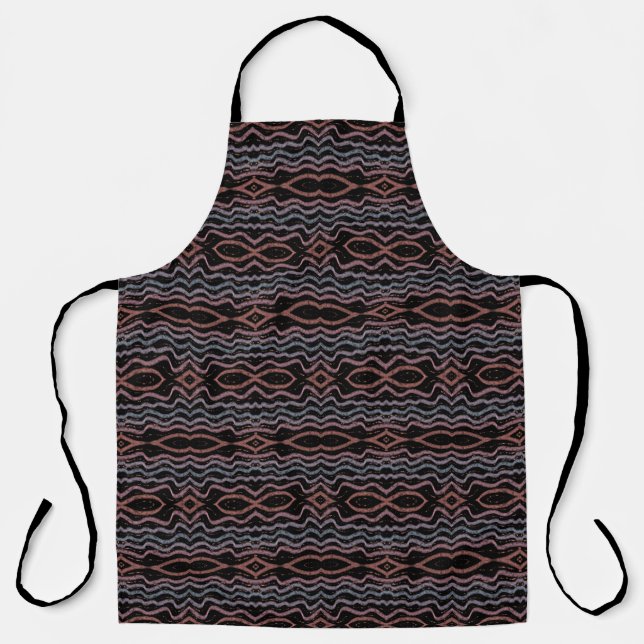 Viper Snake Skin Drawing Pattern Soft Pastel Color Apron (Front)