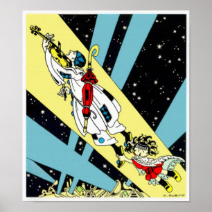Viperetta Flies to the Moon Poster