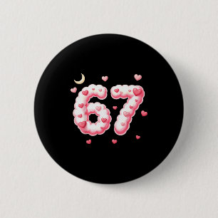 Viral 67 Kawaii Hearts Valentines Day Girls Humor  6 Cm Round Badge
