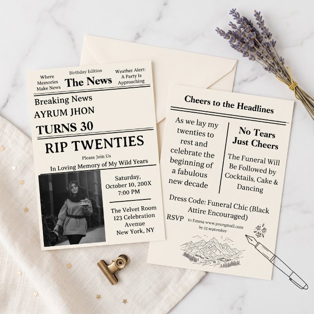 Viral Aesthetic Modern Newspaper Theme Wedding Invitation (Creator Uploaded)