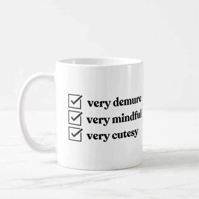 Viral Meme Mug Very Demure (Left)