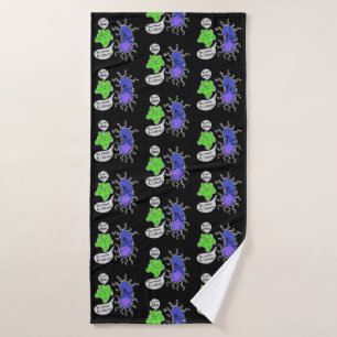 Viral Microbes Bath Towel