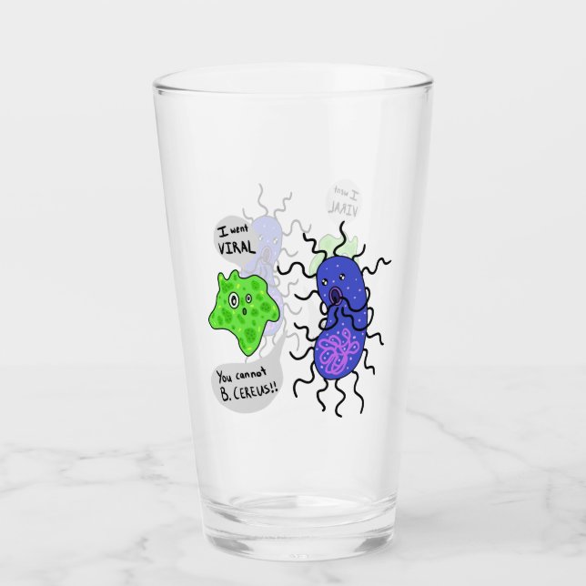 Viral Microbes Glass (Front)