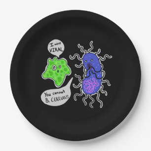 Viral Microbes Paper Plate