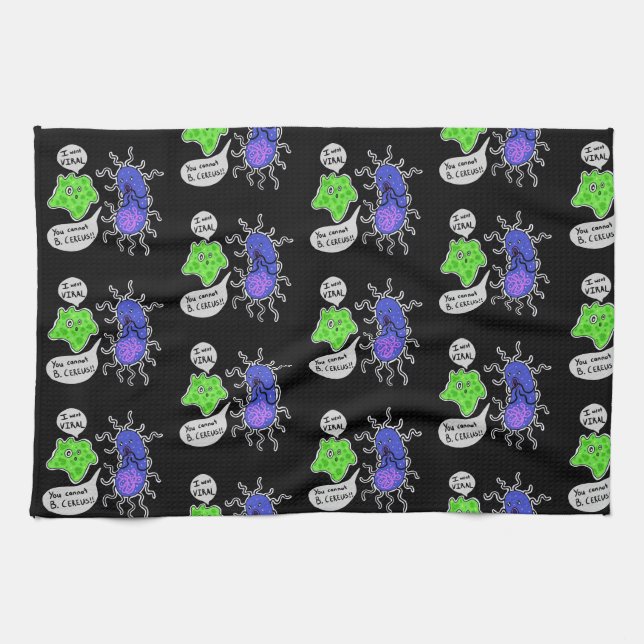Viral Microbes Tea Towel (Horizontal)