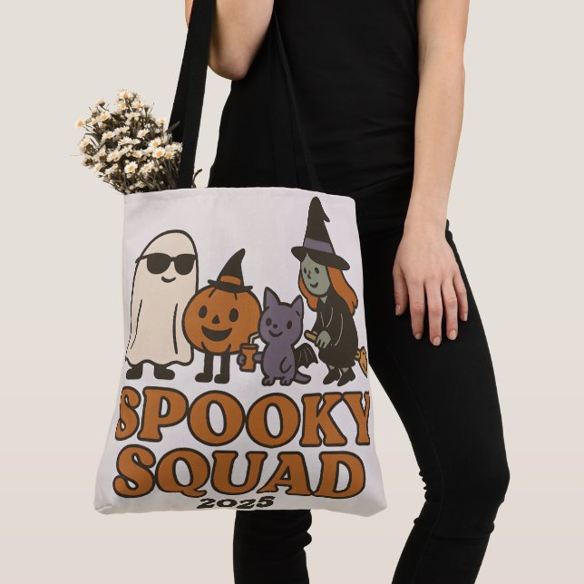Viral Spooky Squad 2025 Tote Bag (Close Up)