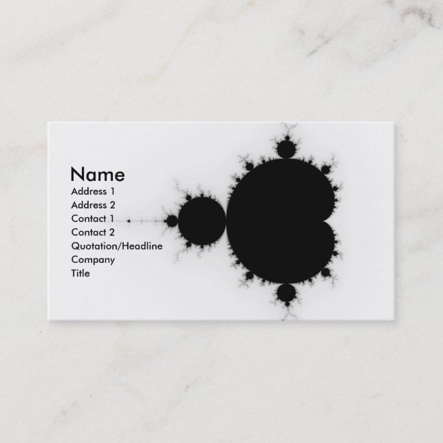 Viratarupa - Fractal Art Business Card (Front)