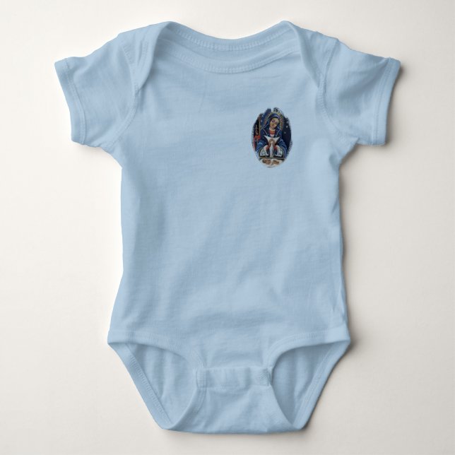 Virgen Altagracia for Infants Baby Bodysuit (Front)