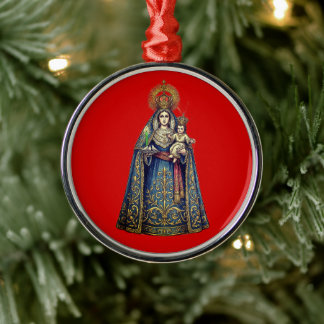 Virgen de Candelaria Metal Tree Decoration