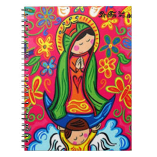 VIRGEN DE GUADALUPE CARICATURA 03 CUSTOMIZABLE PRO SPIRAL NOTEBOOK