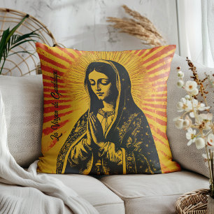 Virgen de Guadalupe Drawing Cushion