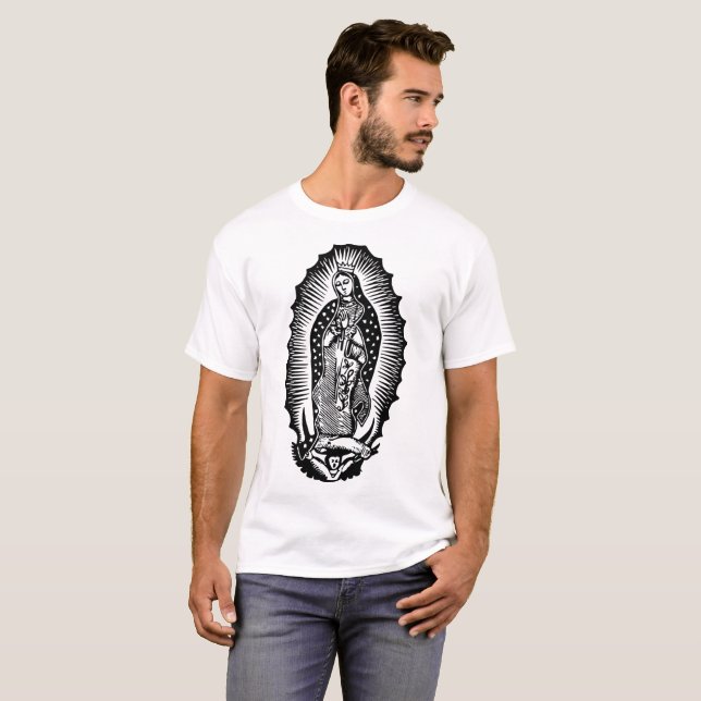 Virgen De Guadalupe Illustration T-Shirt (Front Full)