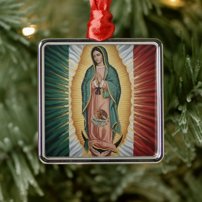 Virgen de Guadalupe - Mexico Metal Tree Decoration (Tree)