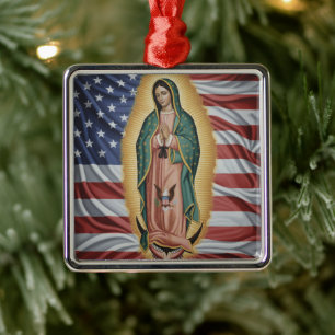 Virgen de Guadalupe - USA Metal Tree Decoration