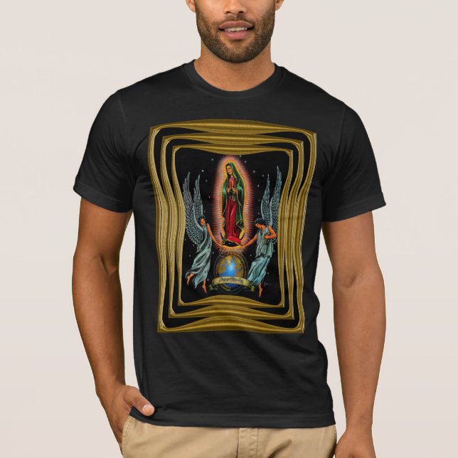 Virgen de Guadalupe (with angels) T-Shirt (Front)