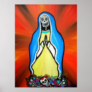 Virgen Guadalupe Day of the Dead Poster
