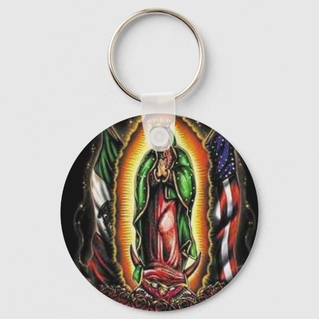 Virgen Mary Virgen maria Key Ring (Front)