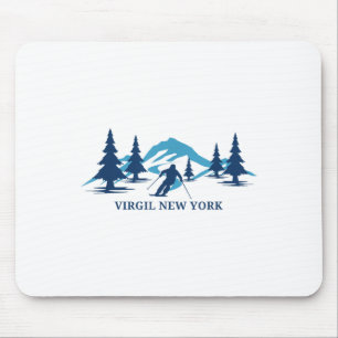Virgil New York Ski Resort Skiing Skier _1  Mouse Pad