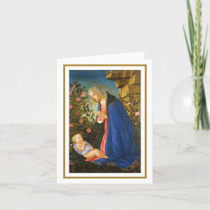 VIRGIN ADORING SLEEPING CHRIST CHILD  CARD