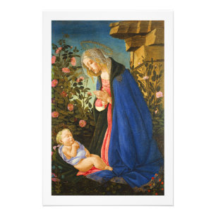 VIRGIN ADORING SLEEPING CHRIST CHILD PHOTO PRINT