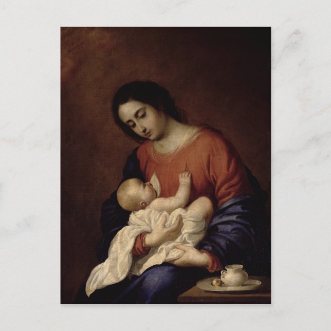 Virgin and Child, 1658 Postcard (Front)