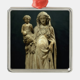 Virgin and Child, c.1375 (alabaster) Metal Tree Decoration