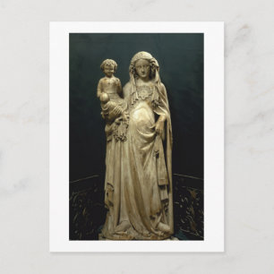 Virgin and Child, c.1375 (alabaster) Postcard