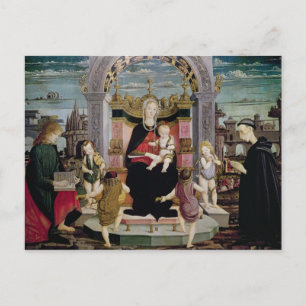 Virgin and Child Enthroned Postcard