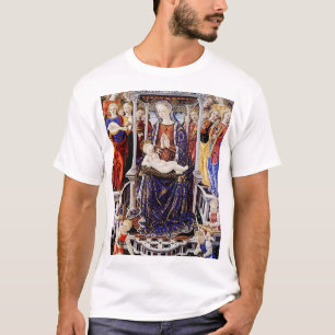 Virgin and Child Enthroned with Music-Making Angel T-Shirt