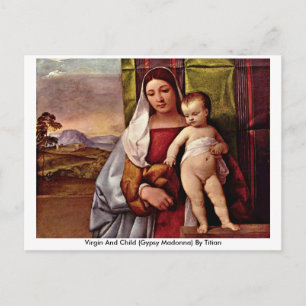 Virgin And Child (Gypsy Madonna) By Titian Postcard