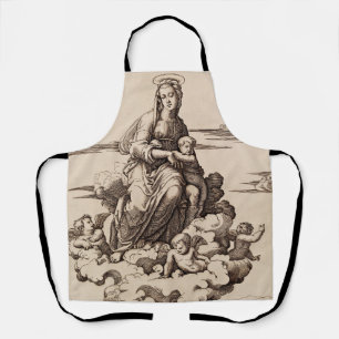 Virgin and Child in the Clouds Apron