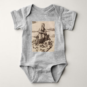 Virgin and Child in the Clouds Baby Bodysuit