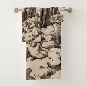 Virgin and Child in the Clouds Bath Towel Set