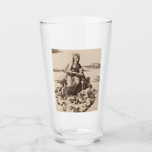 Virgin and Child in the Clouds Glass