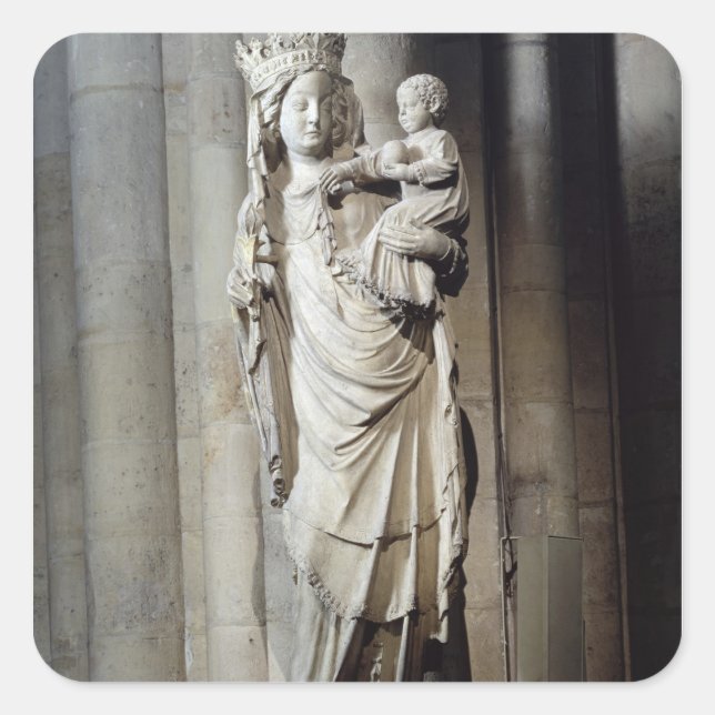 Virgin and Child, known as Notre-Dame de Paris Square Sticker (Front)