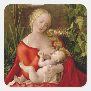 Virgin and Child 'Madonna with the Iris', 1508 Square Sticker