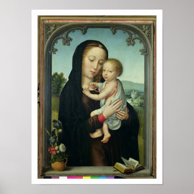 Virgin and Child (oil on panel) 2 Poster (Front)