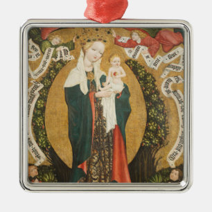 Virgin and Child on a Crescent Moon from Destna Metal Tree Decoration