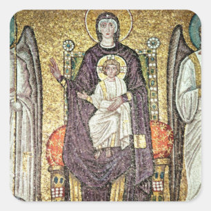 Virgin and Child Square Sticker