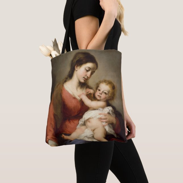 Virgin and Child Tote Bag (Close Up)