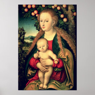 Virgin and Child under an Apple Tree Poster