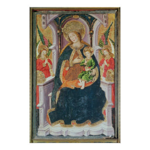 Virgin and Child with Angel Musicians Poster