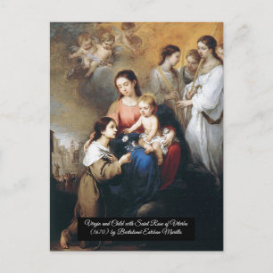 Virgin and Child with Saint Rose Postcard